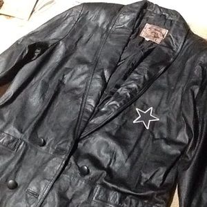 Dallas Cowboys Intern'l Leather Long Duster